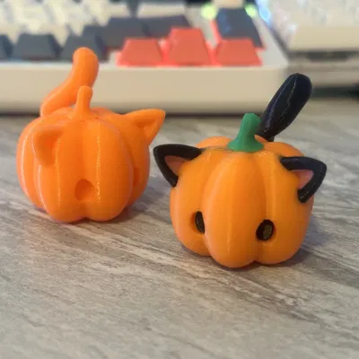 Mô hình mèo bí ngô không cần hỗ trợ in 3D