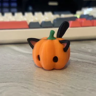 Mô hình mèo bí ngô không cần hỗ trợ in 3D