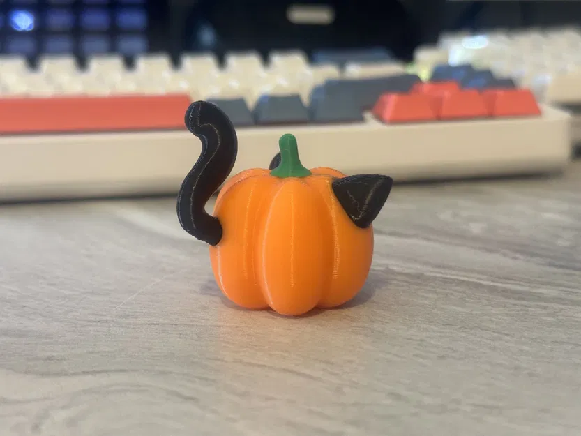 Mô hình mèo bí ngô không cần hỗ trợ in 3D - Image 3