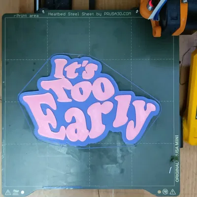 Biểu tượng chương trình "It's Too Early" in 3D từ Pixel Circus