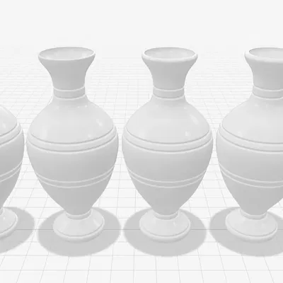 Bình hoa thiết kế cho chế độ in 3D với ba kiểu dáng khác nhau