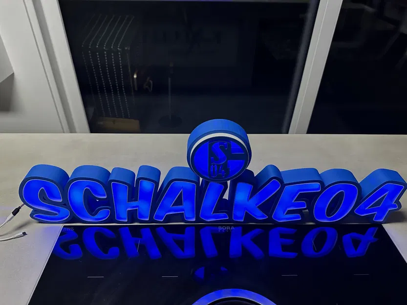 Đèn LED Schalke04 với chữ ký và logo S04 - Image 2