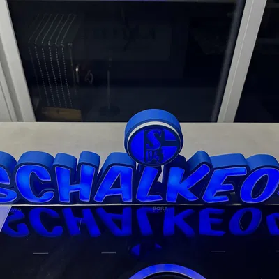 Đèn LED Schalke04 với chữ ký và logo S04