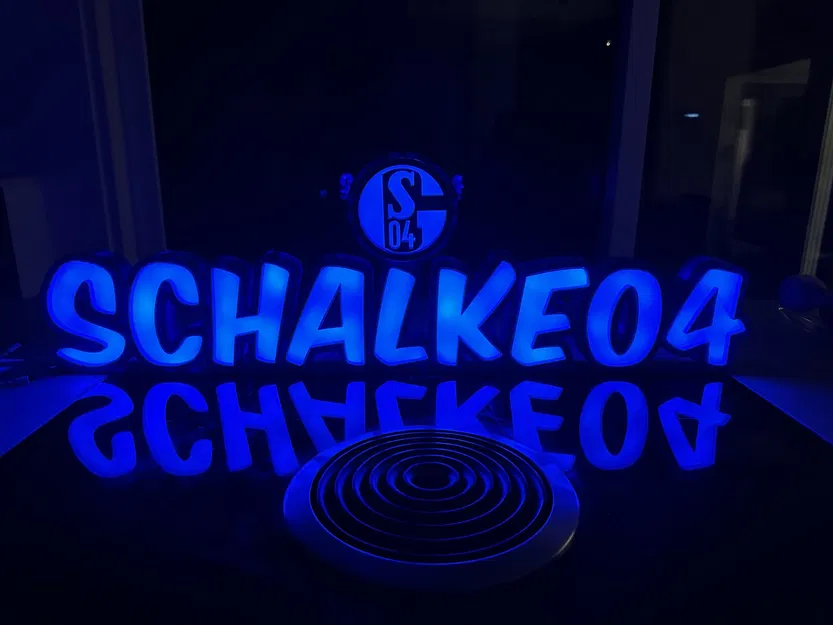 Đèn LED Schalke04 với chữ ký và logo S04 - Image 3