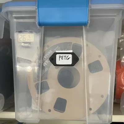 Giá đỡ nhãn cho hộp lưu trữ filament