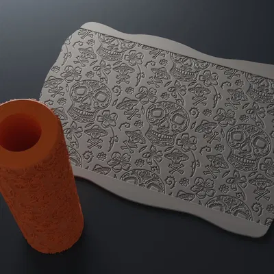 Con lăn họa tiết Halloween Los Muertos