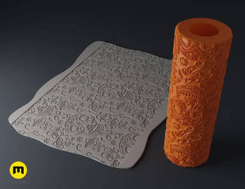 Con lăn họa tiết Halloween Los Muertos - Image 2