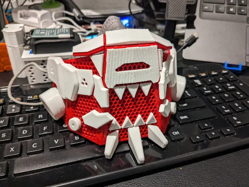 Mặt nạ Cyber Oni FFP2 in sẵn độc đáo - Image 1