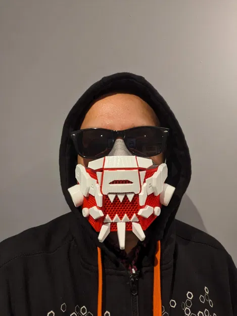 Mặt nạ Cyber Oni FFP2 in sẵn độc đáo - Image 5