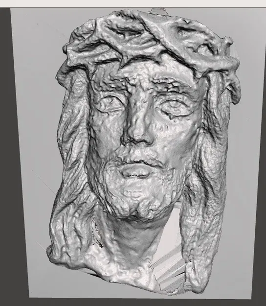 Khuôn mặt Chúa Giê-su với đế được quét 3D hoàn chỉnh - Image 3