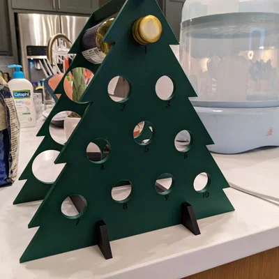 Cây thông Giáng sinh Advent cho chai rượu nhỏ