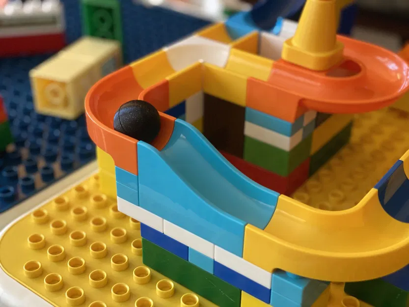 Quả cầu chạy bi bằng đá cẩm thạch hai phần - Image 2