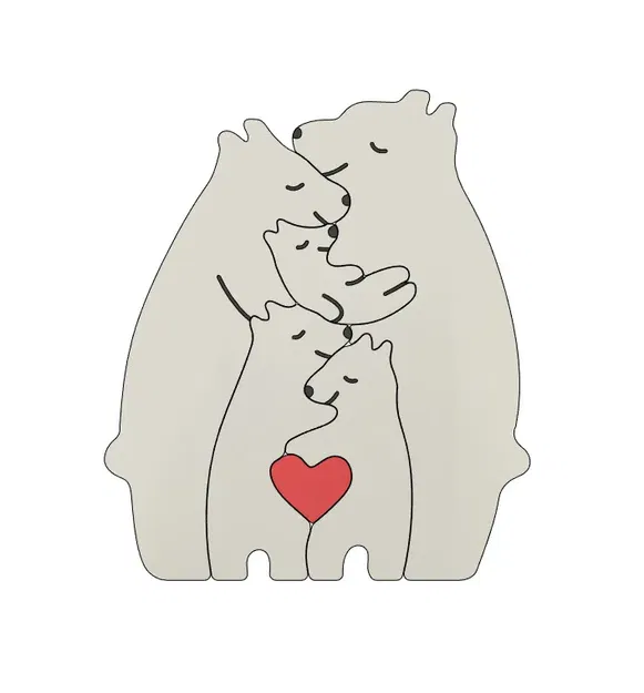 5 Gấu Bông Ôm Chặt Trong Tình Yêu - Image 1