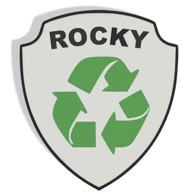 Biểu tượng Rocky trong đội cứu hộ Paw Patrol nhiều màu sắc