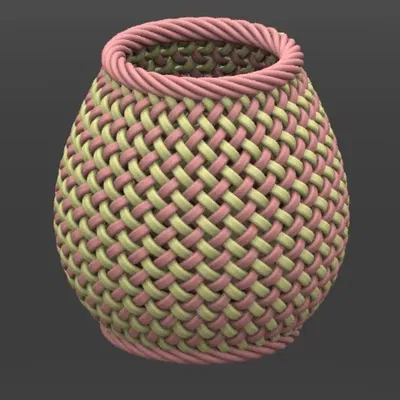 Bình hoa dệt tay cao 109mm