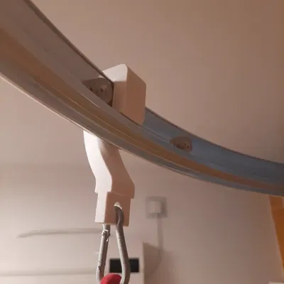 Móc treo góc phòng tắm cho tay cầm bằng carabiner