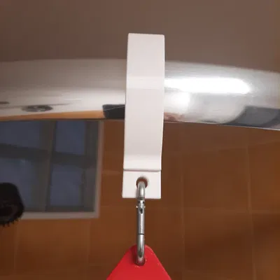 Móc treo góc phòng tắm cho tay cầm bằng carabiner