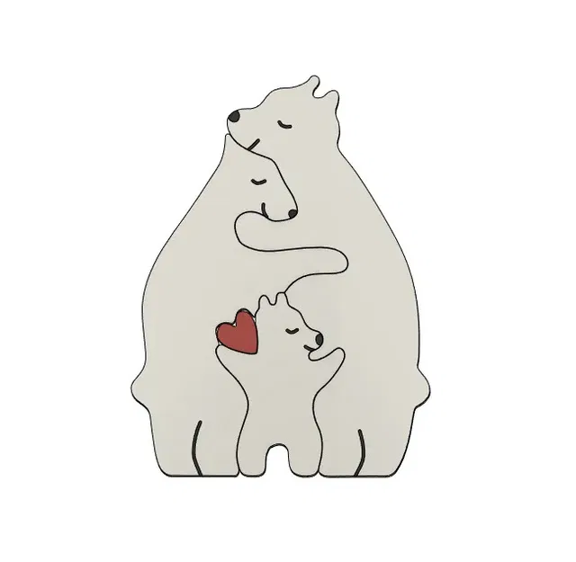 Tam gấu ôm ấp chia sẻ trái tim - Image 1