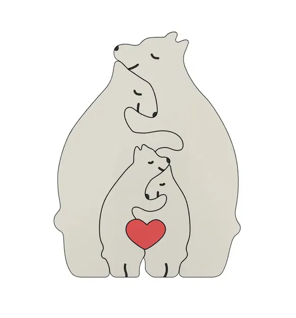 Gấu Bông Yêu Thương: Bốn Chú Gấu Cùng Chia Sẻ Trái Tim - Image 1