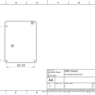 Giá đỡ SSD cho máy tính Fujitsu Futro S720