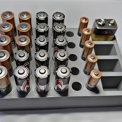 Giá đỡ pin đơn giản cho 20 pin AA, 10 pin AAA và 4 pin 9V