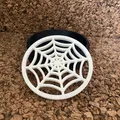 Đế lót ly hình mạng nhện cho mùa Halloween - Thumbnail 1