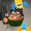 Bánh cupcake bí ngô Halloween ma quái - Thumbnail 1