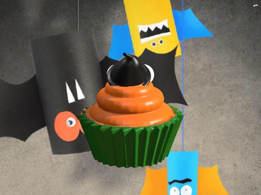 Bánh cupcake bí ngô Halloween ma quái - Image 3