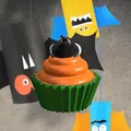 Bánh cupcake bí ngô Halloween ma quái - Thumbnail 3