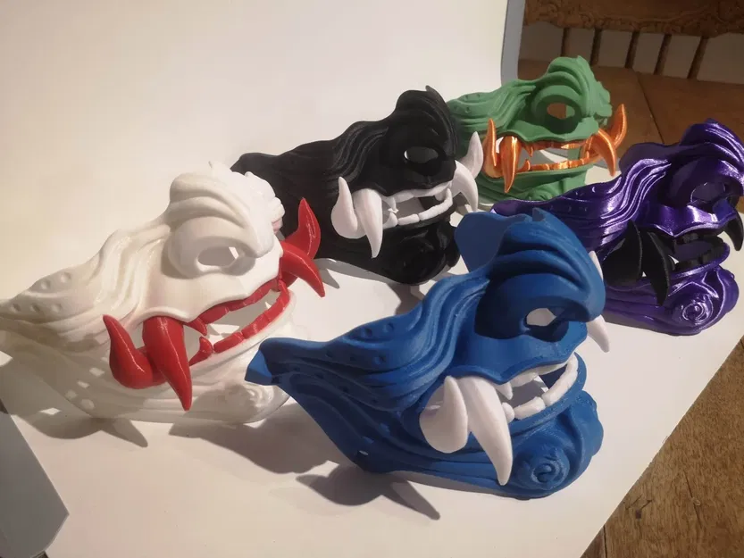 Mặt nạ Samurai Model 3 với các màu sắc khác nhau - Image 3