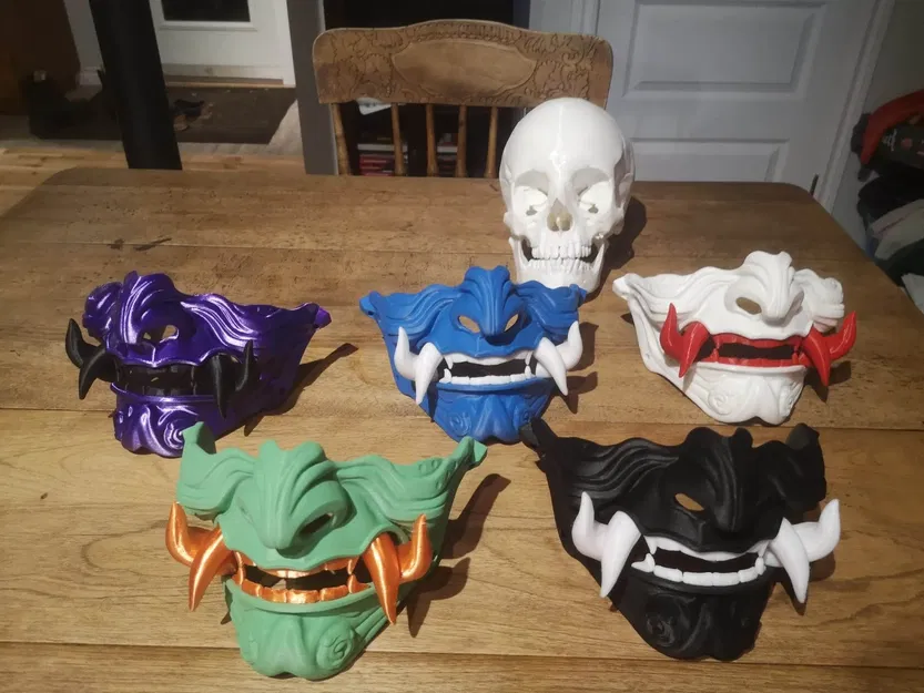 Mặt nạ Samurai Model 3 với các màu sắc khác nhau - Image 4