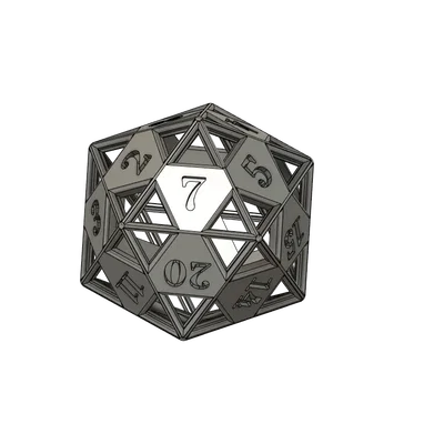 Xúc xắc rỗng 20 mặt Edge Shell d20