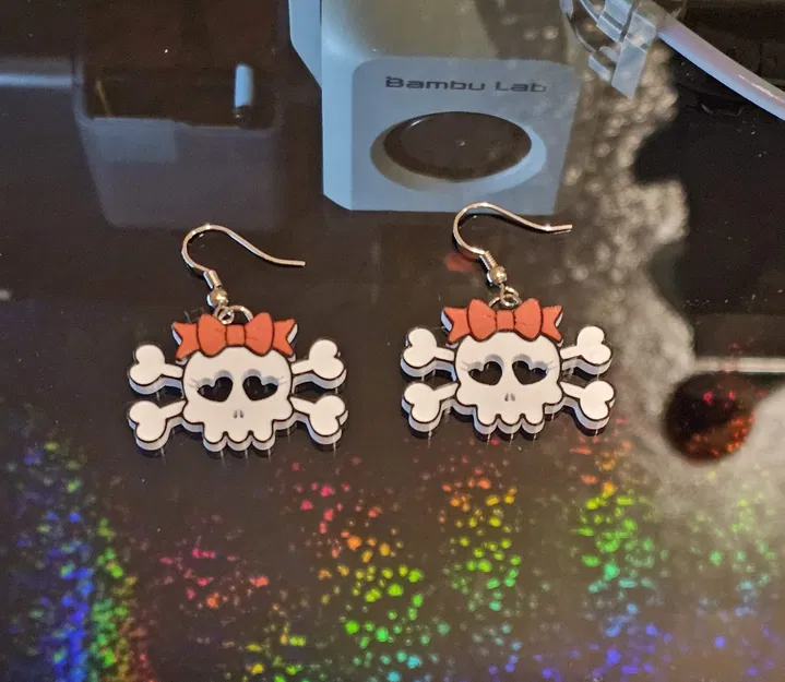 Bông tai đầu lâu dễ thương - Image 1