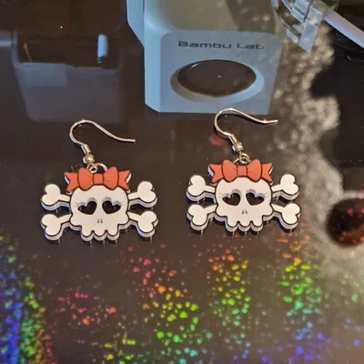 Bông tai đầu lâu dễ thương