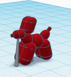 Chó bóng bay với giá đỡ hỗ trợ in 3D - Image 1