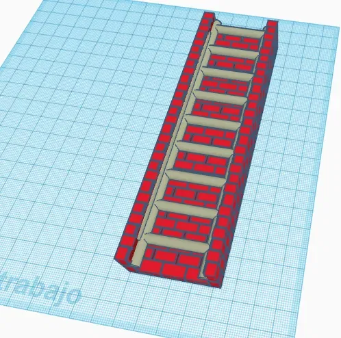 Mô hình cầu thang mini cho hầm trú ẩn hoặc cống thoát nước - Image 1