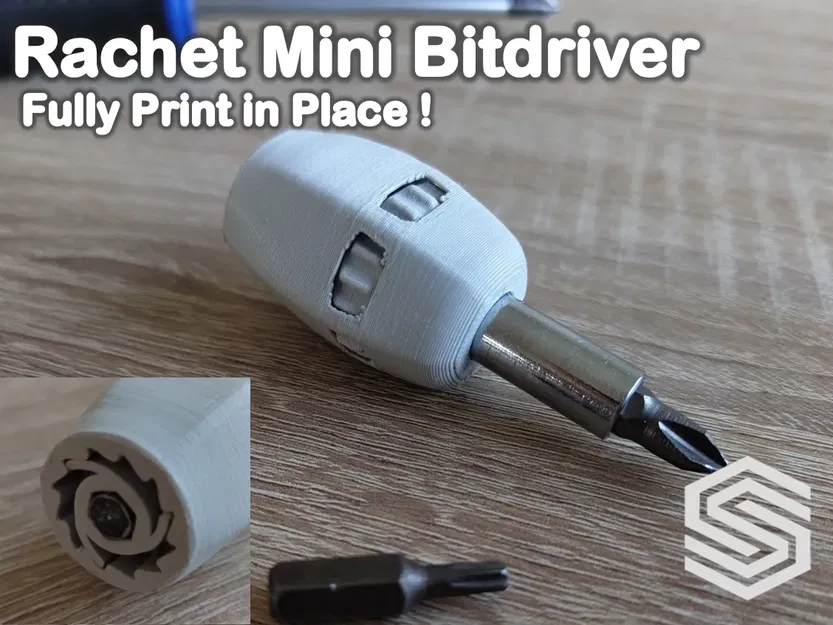 Mini Rachet Bitdriver có Khóa Rachet (In Liền) (Mk1) - Image 1