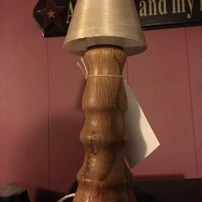 Chao đèn LED nhỏ với chao đèn gỗ thủ công