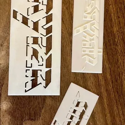 Mẫu stencil và con dấu logo Stryper để in 3D