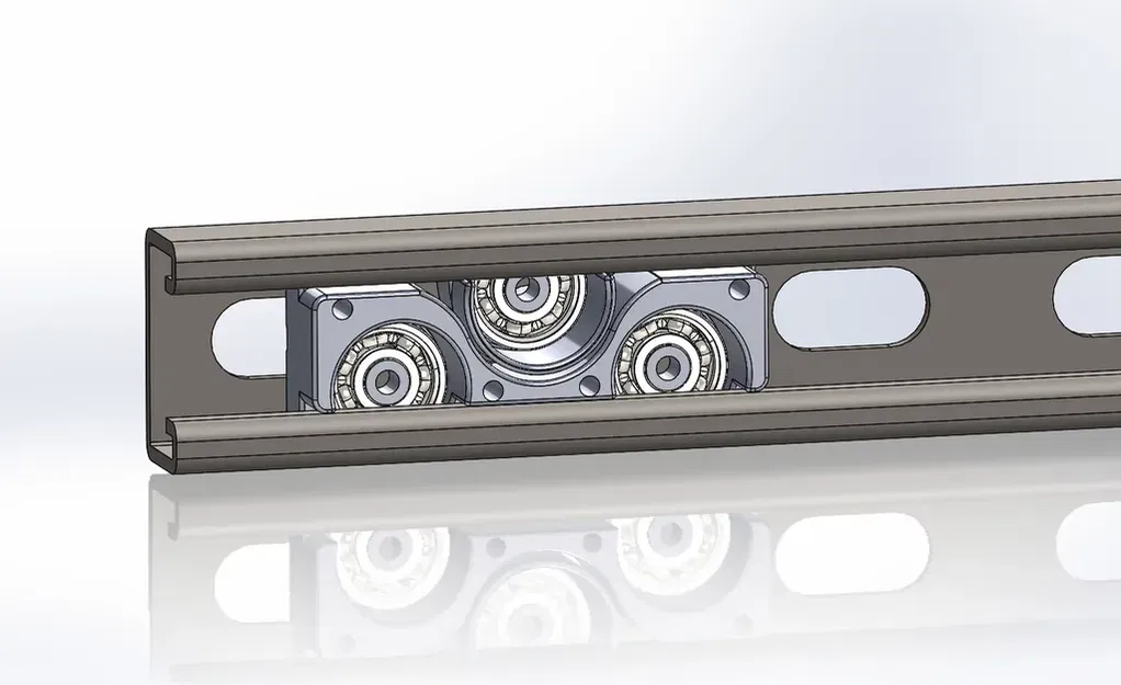 Trượt bi cho thanh Uni-Strut nửa chiều cao - Image 2