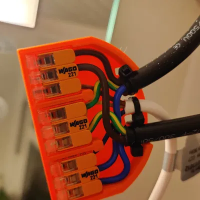 Hộp nối mỏng cho Wago 221 lắp đặt đèn chiếu sáng âm trần