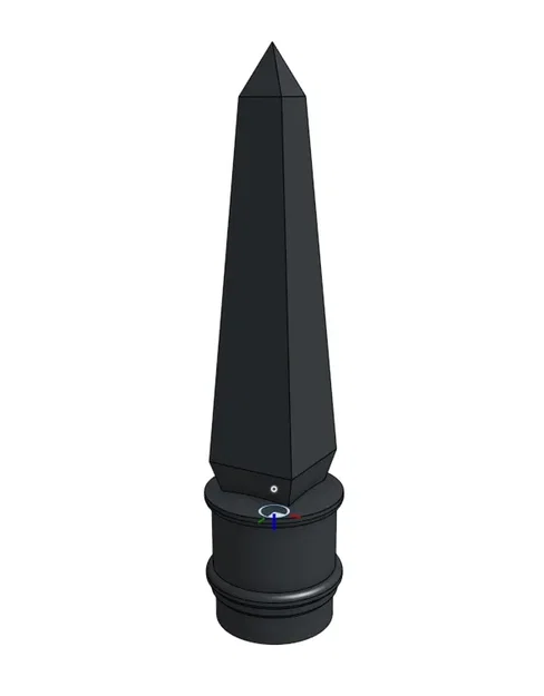 Đỉnh hình obelisk phong cách Ai Cập cho hàng rào Halloween - Image 1