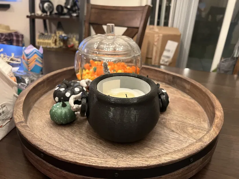 Nồi phép thuật có tay cầm di động - Giá nến decor - Image 3