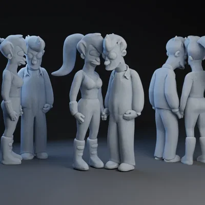 Nhân vật Leela và Fry trong Futurama