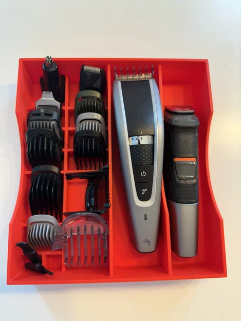 Khay tổ chức đồ dùng chắc chắn cho hai máy tỉa tóc - Image 1