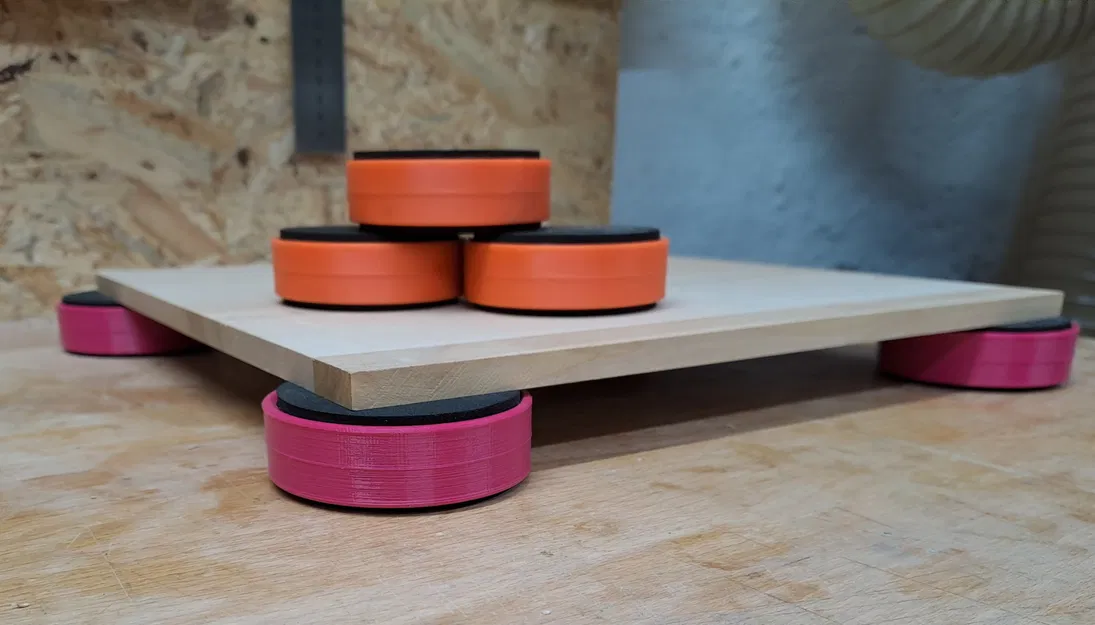 Giá đỡ bánh xe bàn đơn giản với lớp neoprene - Image 1