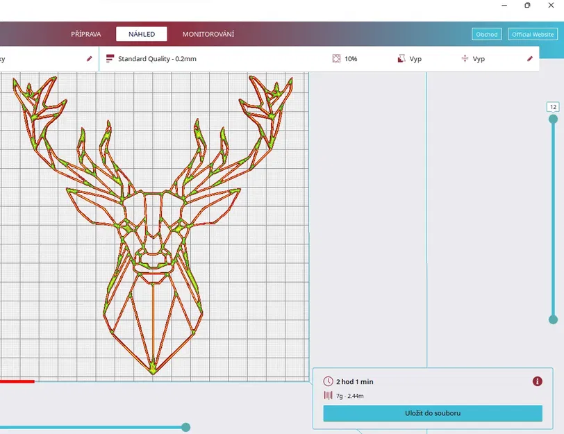 Gạc thấp poly trang trí tường - Image 2