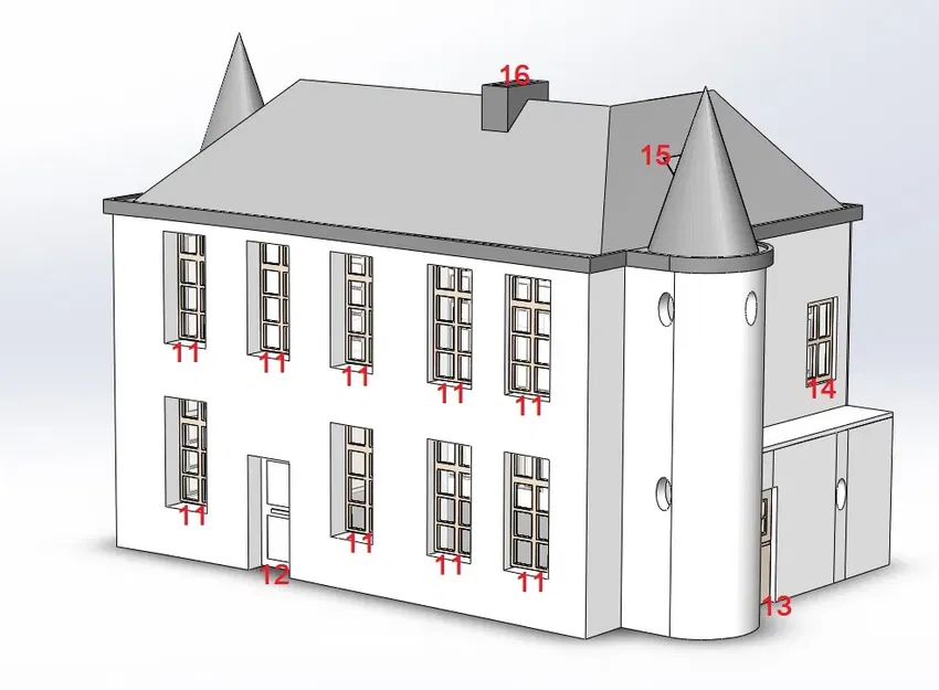 Mô hình lâu đài nhỏ xây dựng năm 1610 - Image 3