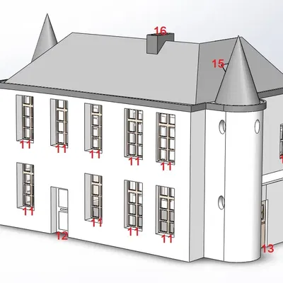 Mô hình lâu đài nhỏ xây dựng năm 1610