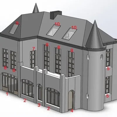 Mô hình lâu đài nhỏ xây dựng năm 1610